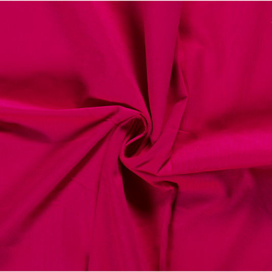 Beautiful needlecord fabric in vibrant pink color